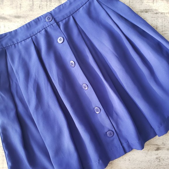 Collective Concepts Cobalt Pleated Skirt - Picture 3 of 8
